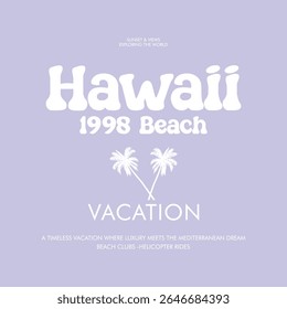 Havaí 1998 Praia - Ilha Retro Projeto de Férias