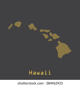 Hawaii abstract dots map. Dotted style. Vector illustration EPS8