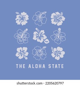 Hawaii Aloha Hibiscus Vector Graphic