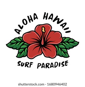 Hawaii Aloha Logo Shirt Print Stock Vector (Royalty Free) 1680946402 ...