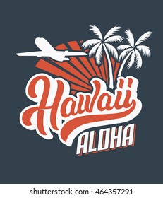 Hawaii Aloha logo shirt print