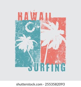 Hawaii beach graphic t-shirt and apparel design