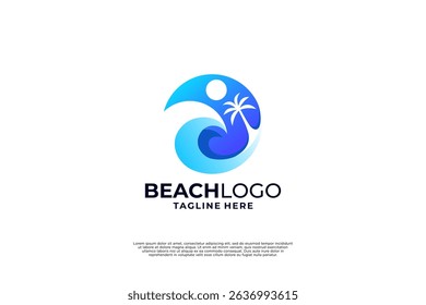 Hawaii beach logo design inspiration