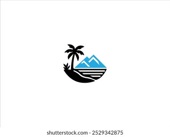 Vector de diseño de logotipo de playa de Hawái,