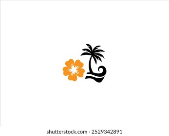 Vector de diseño de logotipo de playa de Hawái,