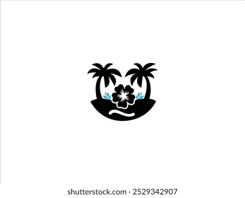 Vector de diseño de logotipo de playa de Hawái,