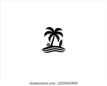 Design-Vektor des Hawaii-Strandlogos,