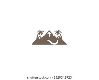 Hawaii beach logo design vector,
