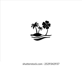 Vector de diseño de logotipo de playa de Hawái,