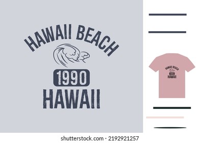 Hawaii beach t shirt design