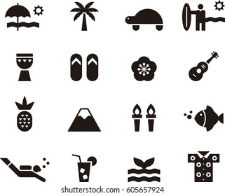 HAWAII black icons
