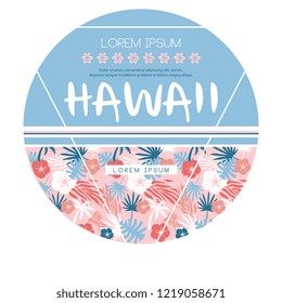 Hawaii country club. Vector print