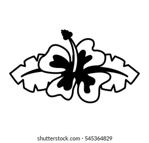 hawaii cute flower icon vector illustration design