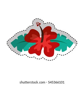 hawaii cute flower icon vector illustration design