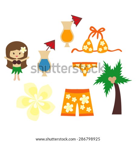 Hawaii. Cute vector.