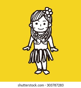 hawaii dancer doodle