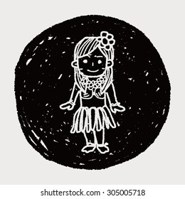 hawaii dancer doodle
