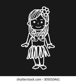 hawaii dancer doodle