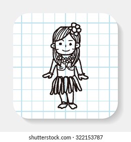 hawaii dancer doodle