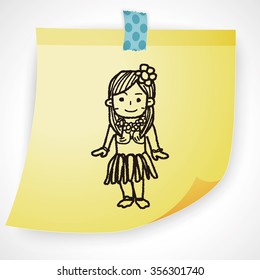 hawaii dancer doodle