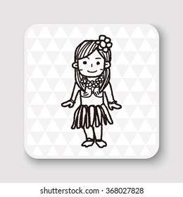 hawaii dancer doodle