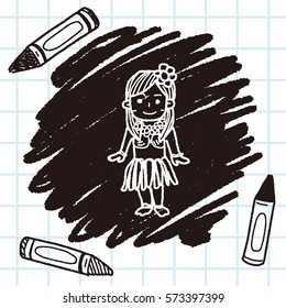 hawaii dancer doodle