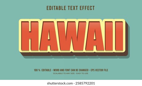 hawaii editable text effect,hawai editable 3d text