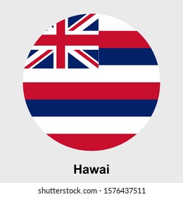Hawaii flag icon isolated vector illustration
