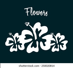 hawaii flower design, vector illustration eps10 graphic 