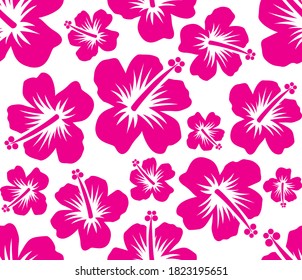 Hawaii flower pattern. Hibiscus flower