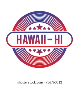 Hawaii HI vector badge