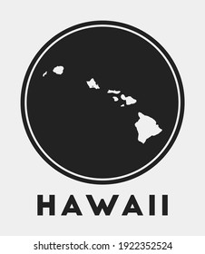 Hawaii Icon Round Logo Island Map Stock Vector (Royalty Free ...