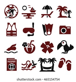 hawaii icon set