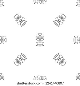 Hawaii idol statue pattern seamless vector repeat geometric for any web design