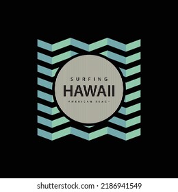 Hawaii illustration t-shirt and apparel design