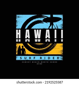 Hawaii illustration typography. perfect for designing t-shirts, shirts, hoodies, poster, print