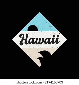 Hawaii illustration typography. perfect for designing t-shirts, shirts, hoodies, poster, print