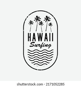 Hawaii Illustration Typografie. perfekt für T-Shirt-Design