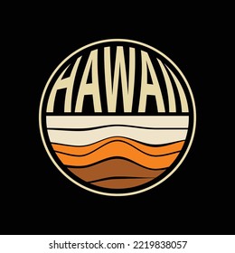 Hawaii illustration typography. perfect for t shirt design
