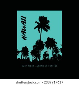 Hawaii Illustration typography for t shirt, poster, logo, sticker, or apparel merchandise.