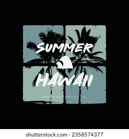 Hawaii Illustration typography for t shirt, poster, logo, sticker, or apparel merchandise