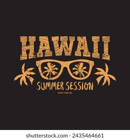 Hawaii Illustration typography for t shirt, poster, logo, sticker, or apparel merchandise