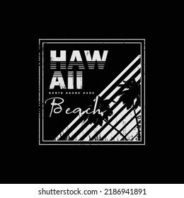 Ilustración de Hawaii tipografía vector diseño de camiseta 