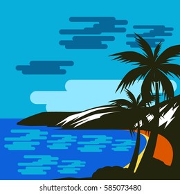 hawaii illustration vector