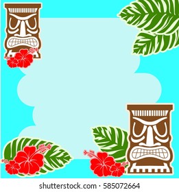 hawaii illustration vector template