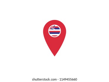 Hawaii location pin navigation symbol map label