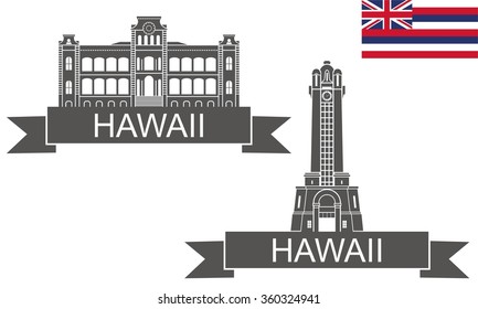 Hawaii. Logo. EPS 10. Vector illustration