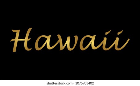 Hawaii Logo Type Writing