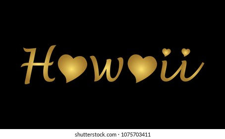 Hawaii Logo Type Writing