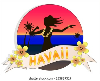 Hawaii logo vector illustration